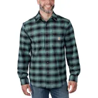 Carhartt Hemd Flannel L/S Plaid Herren Sea Pine-XXL