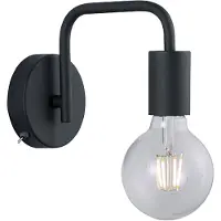 TRIO Wandleuchte Diallo ohne Schirm schwarz matt