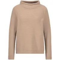 Goldner Rundhalspullover "Langarm Ottoman-Design, Turtleneck", Damen, Gr. 54, beige, Obermaterial: 47% Polyester PES. 47% Viskose CV. 6% Elasthan EL., Pullover Rundhalspullover, Turtleneck