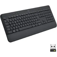Logitech Signature K650, Volle Größe (100%), Kabellos, Bluetooth, Membran Key Switch, QWERTY, Graphit