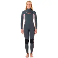 Rip Curl Dawn Patrol Pro 3/2 Mm Neoprenanzug Mit Langem Arm Und Reißverschluss Am Brustkorb Für Damen Grau 10 Grau 10