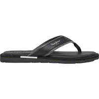 Pepe Jeans für Herren. PMS90122 Flip-Flops Barrel Brand schwarz (43), Flach, Keine, Strandbekleidung