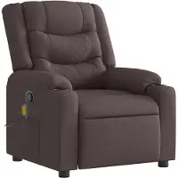 vidaXL Massagesessel Dunkelbraun Stoff