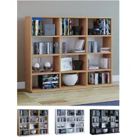 VCM Standregal "Holz CD DVD Standregal Bücherregal Regal Megosa L", braun (buche), B:102cm T:23cm, Regale, Standregal