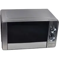 ROYAL SWISS Mikrowelle 20 Liter 700 Watt mit Spiegeleffekt, Auftaufunktion und automatischem Drehteller