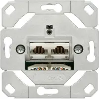 Gira Einsatz 245200 Netzwerk-Anschlussdose Cat.6A 2fach, 1 Stk.