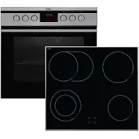 Amica EHC 12761 E, Keramik, 4 Zone(n), Glaskeramik, Schwarz, Drehregler, 57,5 cm