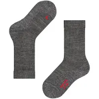 Falke Sportsocken "Active Warm", Kinder, Gr. 39-42, grau (3180, asphalt melange), Obermaterial: 38% Wolle, 34% Polypropylen, 27% Polyamid, 1% Elasthan, unifarben, Socken Sportsocken