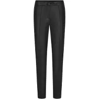 Goldner Stoffhose "Kurzgröße Slim Fit Leder-Hose Bella, hoher Bund", Damen, Gr. 22, K-Gr, schwarz, Obermaterial: 67% Baumwolle CO. 30% Polyester PES. 3% Elasthan EL., Hosen Stoffhose, Biesennaht