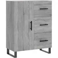 vidaXL Highboard Grau Sonoma 69,5x34x180 cm Holzwerkstoff