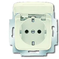 Busch Jaeger Busch-Jaeger 20 EUK-212, CEE 7/3, 2P+E, Beige, 250 V, 16 A, 71 mm