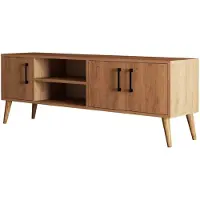 Skye Decor , Exxen - 1586, TV-Schränke, Eiche, Melaminplatte, 150 x 34 x 52 cm