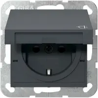 Gira 441428, Schuko, Schwarz, IP44, 250 V, 16 A, 250 V