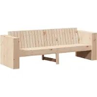 vidaXL Garten-Sofa Natur 185,5 x 60 x 62 cm Massives Kiefernholz