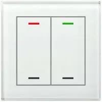 MDT technologies Glastaster II Light 2-fach RGBW, weiß, neutral BE-GTL20W.01