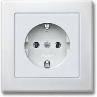 Merten Schutzkontakt-Steckdose Schuko mit voller Abdeckplatte