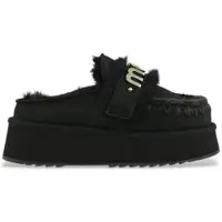 Mou für Damen. MU.FW681006A Echo Leder Clogs mit Logo auf schwarzem Riemen (41), 3 bis 5 cm, Keine, Lässig