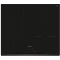 Siemens iQ300 EI631CFB1E, Schwarz, Integriert, 60 cm, Zonen-Induktionskochfeld, Glaskeramik, 4 Zone(n)