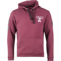 TOP GUN Kapuzensweatshirt "Kapuzenpulli TG20193130", Herren, Gr. M, rot (bordeaux), Obermaterial: 65% Baumwolle CO. 35% Polyester COOLMAX PES(Coolmax)., Pullover Kapuzensweatshirt