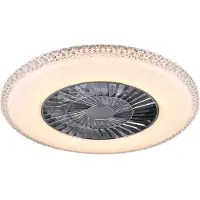 Reality LED-Deckenventilator Harstad, Kristallrahmen