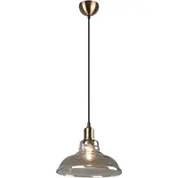 TRIO Pendelleuchte aus Glas Aldo Ø 28cm altes Kupfer