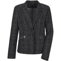 Goldner Eleganter Baumwollblazer, Karomuster in schwarz / gemustert | Gr.: 46