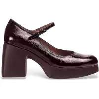Wonders für Damen. H-4940_2024_9834 Leder-Damenschuhe Granatrot (41), 5 bis 8 cm, Schnalle, Lässig, Weinrot