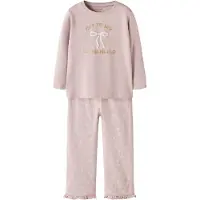 Name it Schlafanzug "NMFRAGNA NIGHT SET BOX", Jungen, Gr. 128, rosa (keepsake lila), Jersey, Obermaterial: 95% Baumwolle, 5% Elasthan, bedruckt, Rundhals, Homewear-Sets Schlafanzug