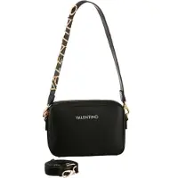 Valentino Damen Schultertasche/ Umhängetasche ALEXIA Schwarz Kunstleder-
