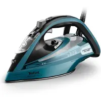 Tefal Ultimate Pure FV9851E0, Trocken- & Dampfbügeleisen, Durilium AirGlide Autoclean soleplate, 2,5 m, 300 g/min, Schwarz, Blau, 60 g/min