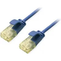 Equip Cat.6A U/UTP Slim-Patchkabel, 3,0m, Blau, 3 m, Cat6a, U/UTP (UTP), RJ-45, RJ-45, Blau