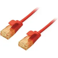 Equip Cat.6A U/UTP Slim-Patchkabel, 3,0m, Rot, 3 m, Cat6a, U/UTP (UTP), RJ-45, RJ-45, Rot
