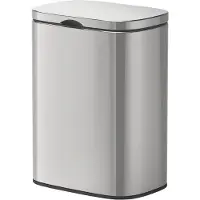Wenko Kosmetikeimer "Sare", silber (silber glänzend), B:21,5cm H:29,5cm T:19cm, Edelstahl, Mülleimer, Kosmetikeimer, zur Befestigung an der Wand, 5 Liter
