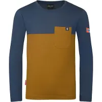 TROLLKIDS - Kid's Bergen Longsleeve - Longsleeve Gr 98 blau/braun