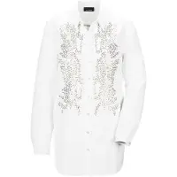 Goldner Weiße elegante Bluse aus Leinen in cremeweiß | Gr.: 50