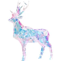 Beliani Outdoor LED Weihnachtsbeleuchtung Mehrfarbig Kunststoff 90 cm in Rentierform mit Stromanschluss zum Aufstellen für Außen Deko Adventsdekoration