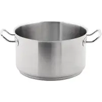 Vogue Edelstahl Kochtopf 9,5L 28cm, Induktionsgeeignet, für Großküche, Spülmaschinenfest