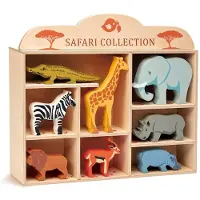 Tender Leaf Toys Holzspielzeug - 8 Savannentiere - - One Size - Spielzeugtiere