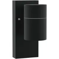 vidaXL Außenwandleuchte 2 Stk. Schwarz 6,5 x 10,5 x 16 cm