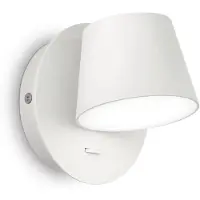 Ideal Lux Gim LED-Wandlampe Kopf verstellbar weiß