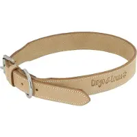 Diego & Louna Leder Natürliches Hundehalsband