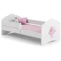 KOBI Wave Einzelbett 160x80 mit Rausfallschutz - Prinzessin in einer Krone