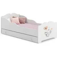 KOBI Kinderbett Anna 160x80 mit Schublade - Elefant