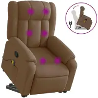 Sonstiges Massagesessel mit Aufstehhilfe Braun Stoff