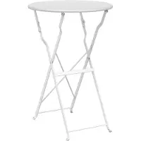 vidaXL Bistrotisch Weiß Ø 50 x 71 cm Pulverbeschichteter Stahl