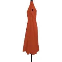 vidaXL Gartensonnenschirm 395 x 395 x 245 cm Polyester Rund Terrakotta