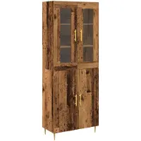 vidaXL Highboard 2 stk. Altholz 69,5 x 34 x 180 cm Holzwerkstoff