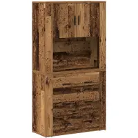 vidaXL Highboard Altholz 80 x 33 x 150 cm Holzwerkstoff