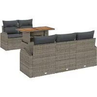 vidaXL Garten-Sofa-Set 6 stk. Grau