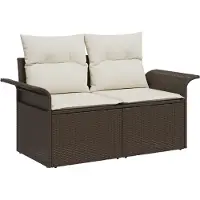 vidaXL Gartensofa-set 10 stk. Braun Poly Rattan